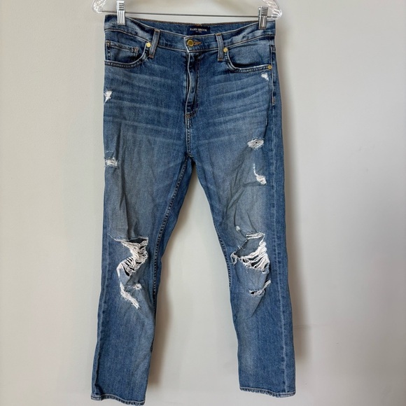 Ramy Brook Straight Leg High Rise Distressed Jeans Size 28 - Picture 1 of 10